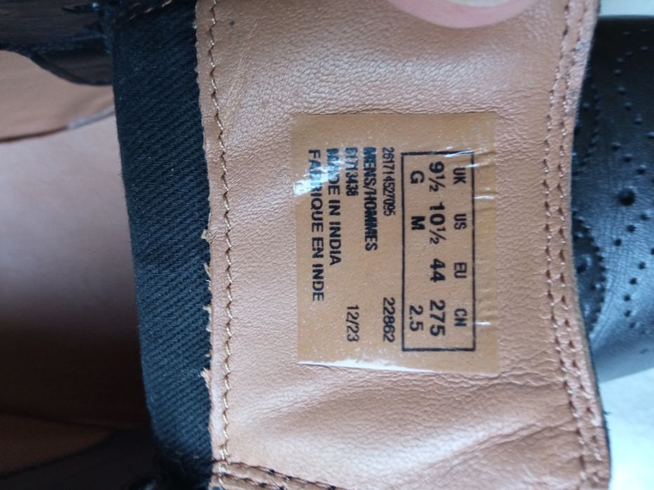 Мужские кожаные броги Clarks Craftmaster, новые, р 44.