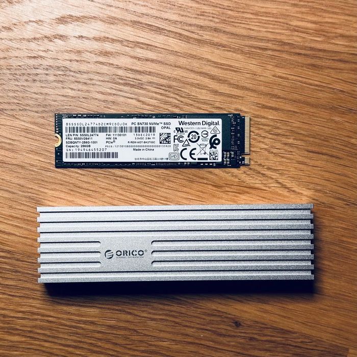 Dysk SSD NVMe 256GB w obudowie ORICO na USB-C