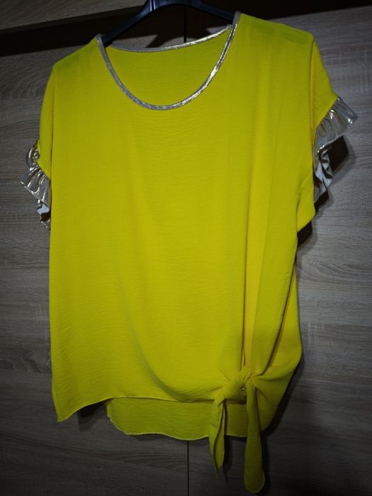 Nowa bluzka żółta viscoza new collection roz L-xxl