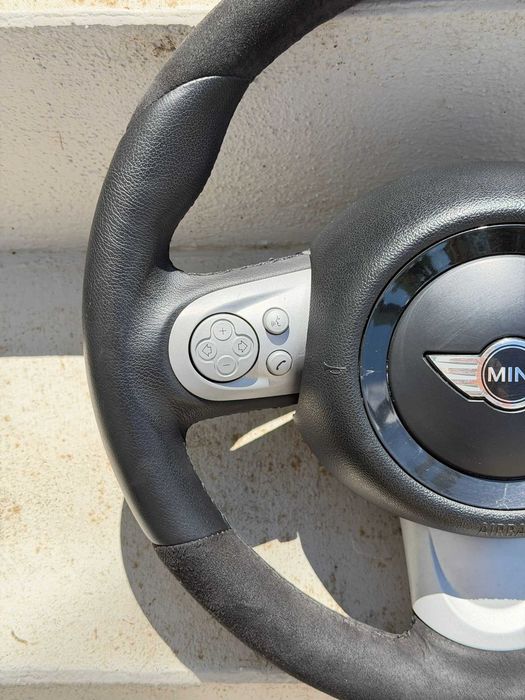 Volante Mini Cooper JCW Pele + Airbag + Comandos R55 R56 R57 R58 R59