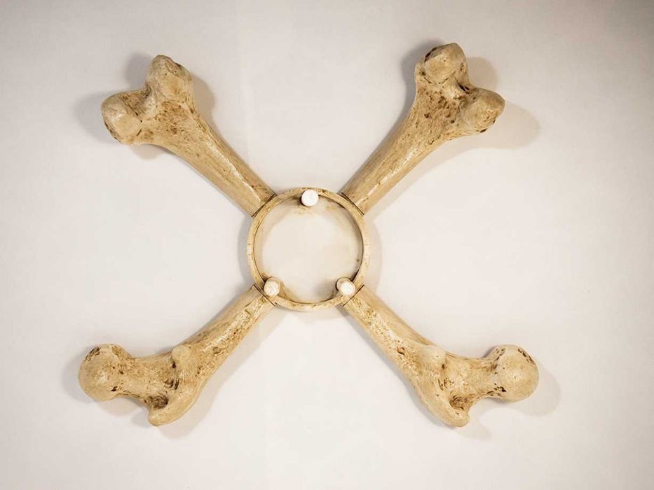 Crânio humano tamanho real - Impressão 3D e pintado à mão - Halloween