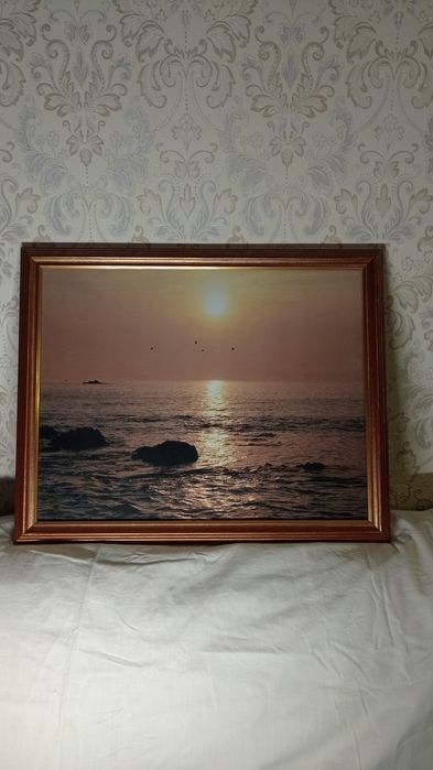 Картина ,"Закат на море,"