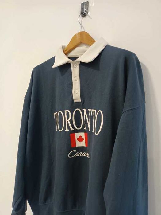 Granatowa bluza polo męska Divided rozmiar M