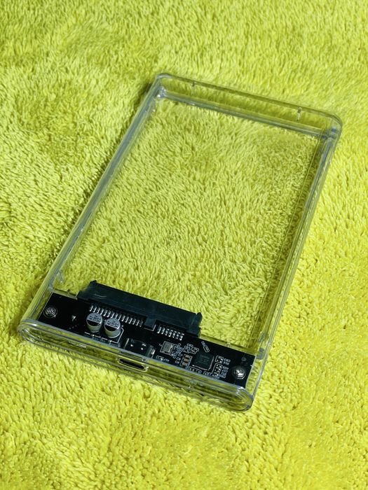 Стильна прозора кишеня (корпус) для 2.5" SATA | Type-C 3.1 + Адаптер