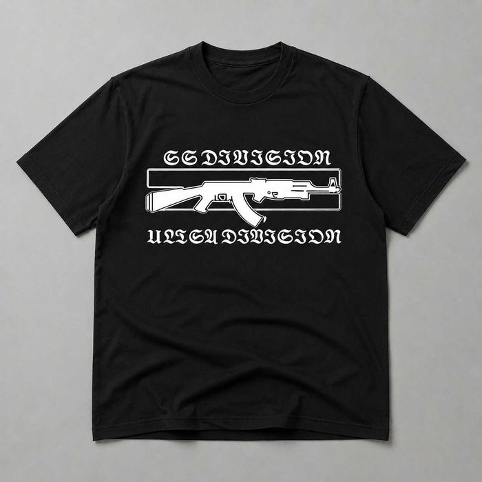 Футболка ss division Черная Белая Мужская  Waffen SS World Tour Вафен СС Кэжуал