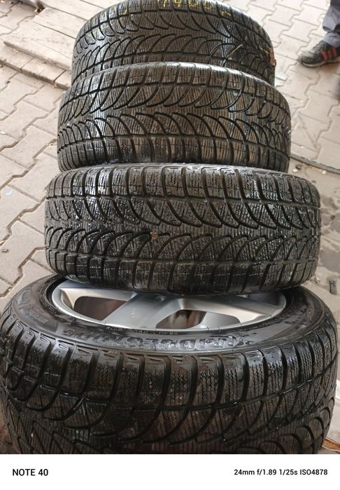 Felgi aluminiowe zimowe Audi VW Skoda 5x112 Bridgestone 215/50/17