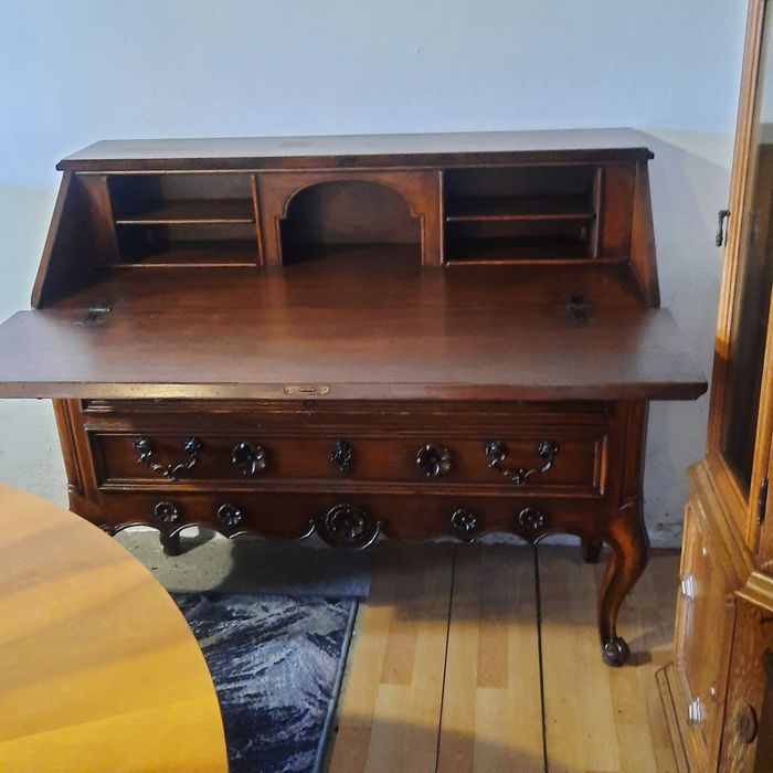 Stary piękny duży sekretarzyk ludwikowski