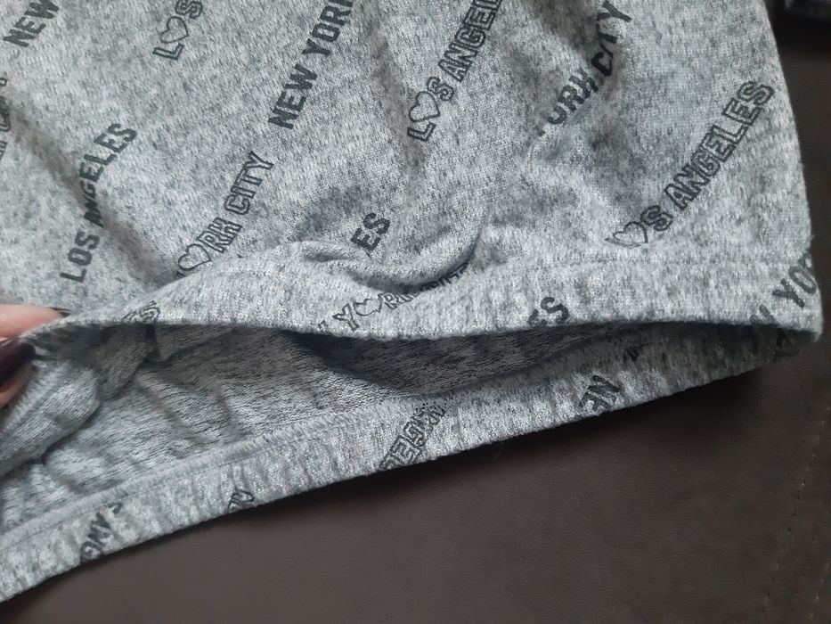 Bluzka bluzeczka szara 128cm, krótka