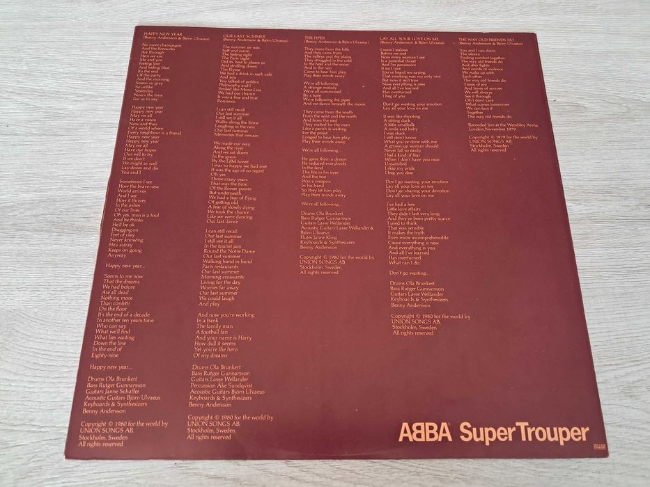 ABBA  Super Trouper  LP  WINYL Sweden  EX