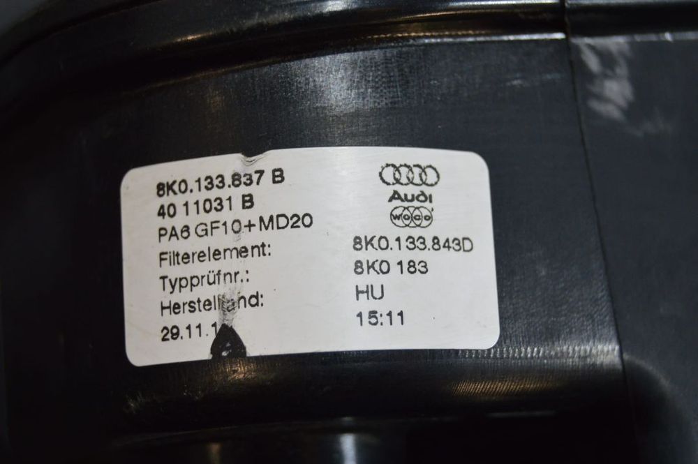 CAIXA FILTRO AR ORIGINAL 8K0133835B 8K0133835 AUDI A5 8T 8T3 SLINE S