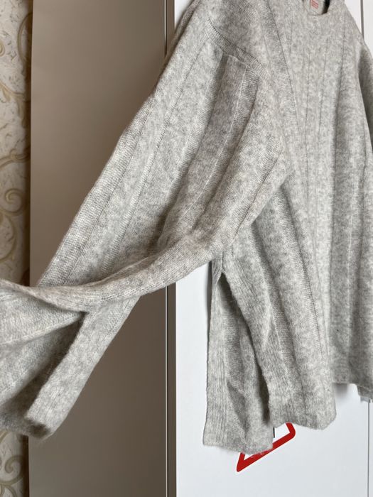 Теплий оверсайз костюм H&M сірий в рубчик , новий