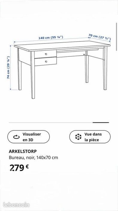 Secretaria IKEA de madeira