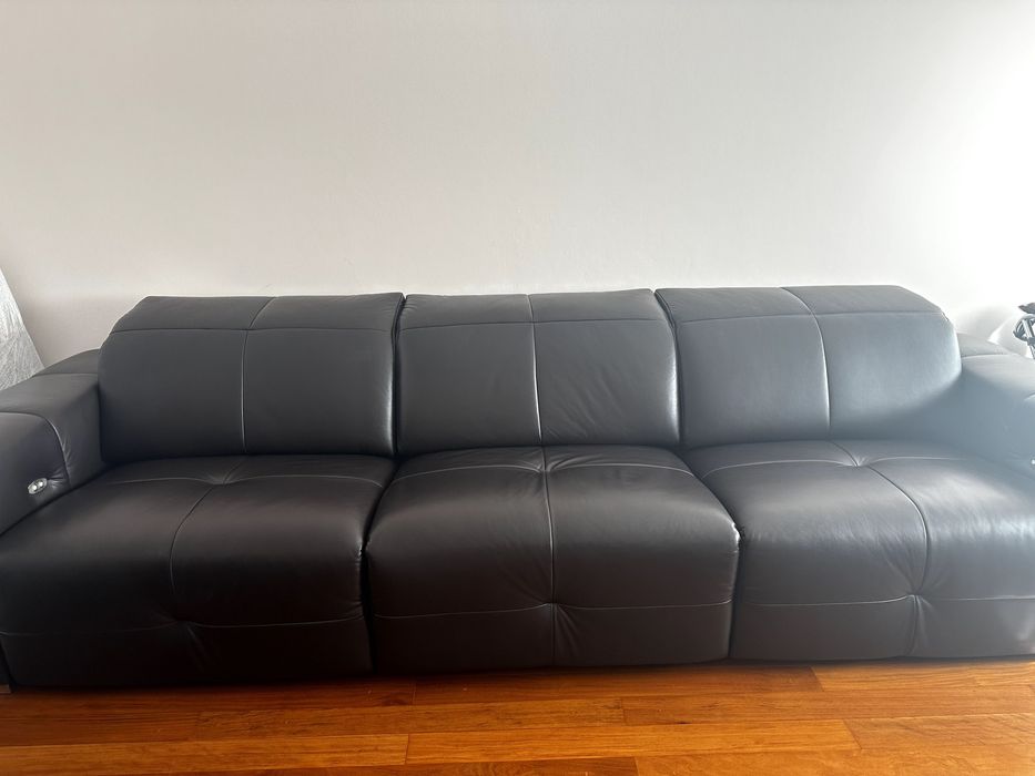 Sofás elétricos em pele Castanho