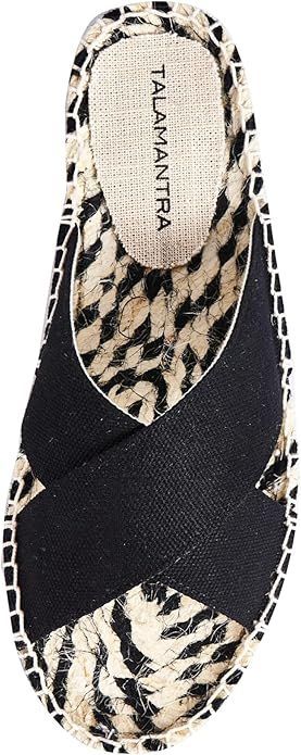 Espadryle damskie TALAMANTRA - płótno, juta - czarne 40