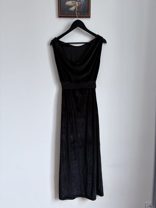 welurowa elegancka suknia xs