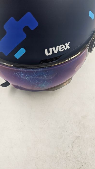 outlet kask narciarski dziecięcy uvex rocket jr visor s 51-55cm matowy