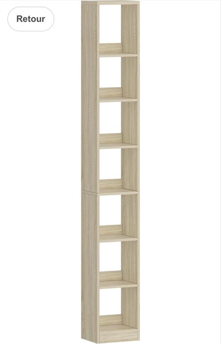 Regał wąski 214 cm – 7 półek, biblioteczka, nowoczesny regał