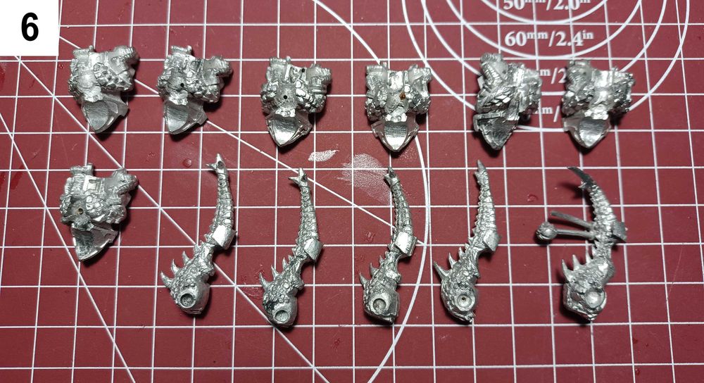 Warhammer Fantasy Lizardmen dużo metalowych bitsów/części figurek