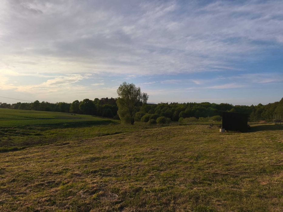 Ogrodzona działka z mediami na wzgórzu • Piękny widok • Sianów