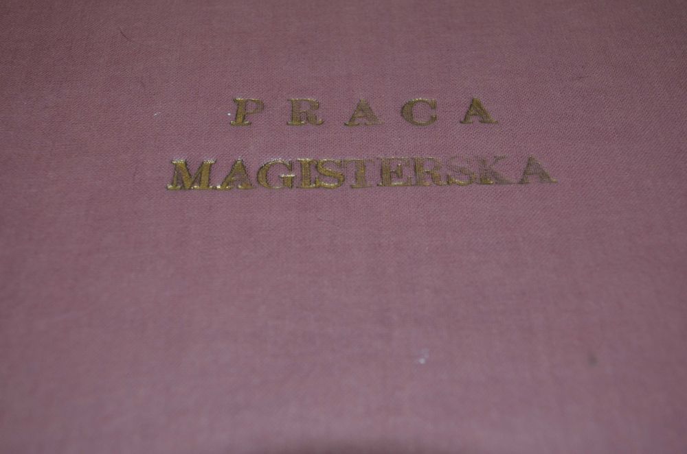 Stara praca magisterska 1974 rok