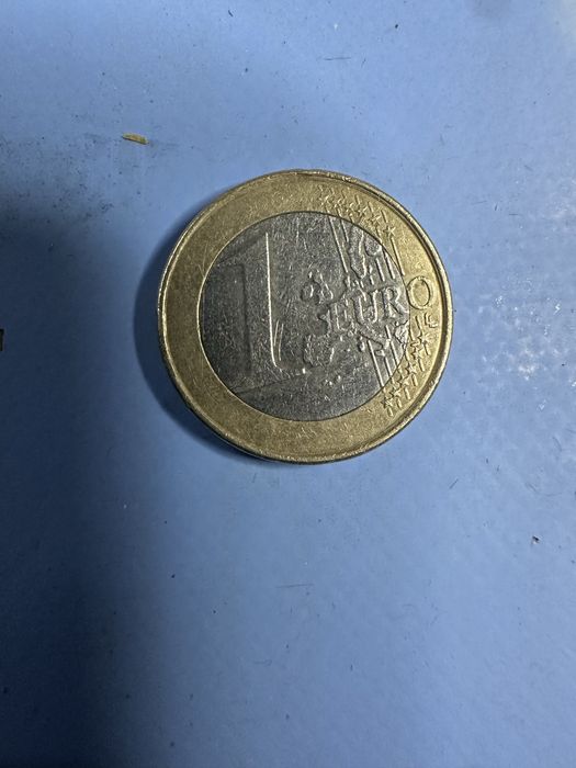 Moeda de 1 euro com erro de cunhagem