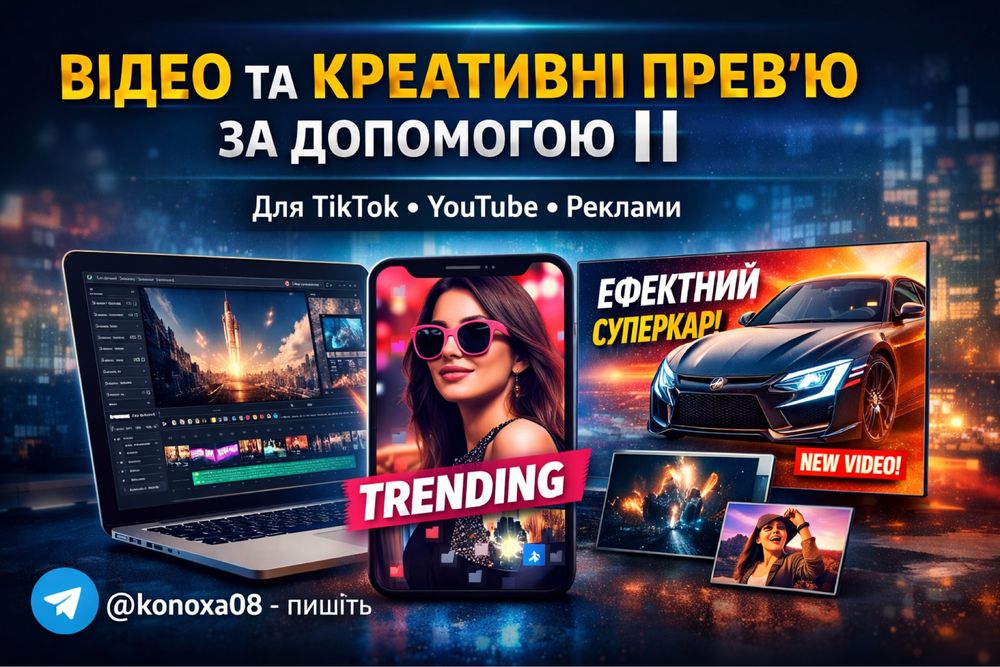 Видео и креативные превью с помощью ИИ