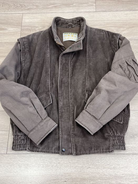 р. M-L вінтажний y2k вельветовий бомбер куртка авіатор коричневий