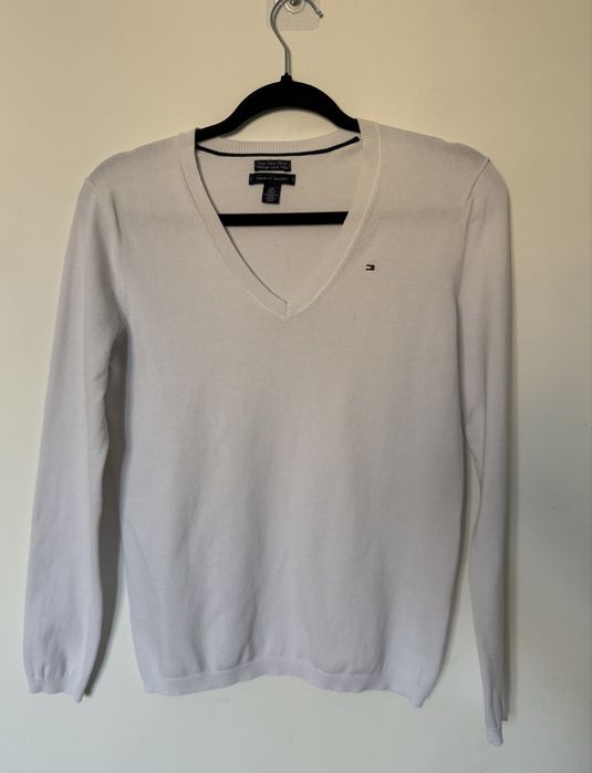 Tommy Hilfiger Sweter Heritage z dekoltem w kształcie litery V