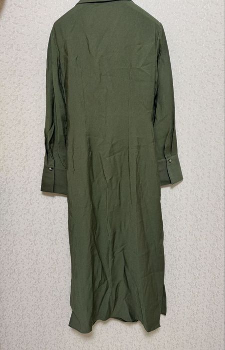 Платье макси mango с-м оливковое вискоза