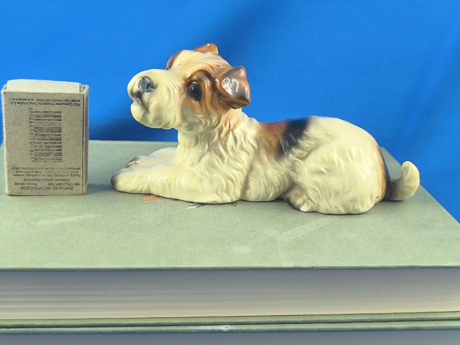 Terrier Japonia #porcelana #ceramika #pies
