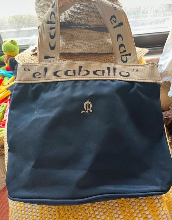 Saco El Caballo azul escuro pequeno