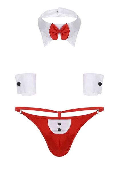 Zestaw Męskiej Bielizny Strój Kelnera STRIPTIZ na Prezent - XXL