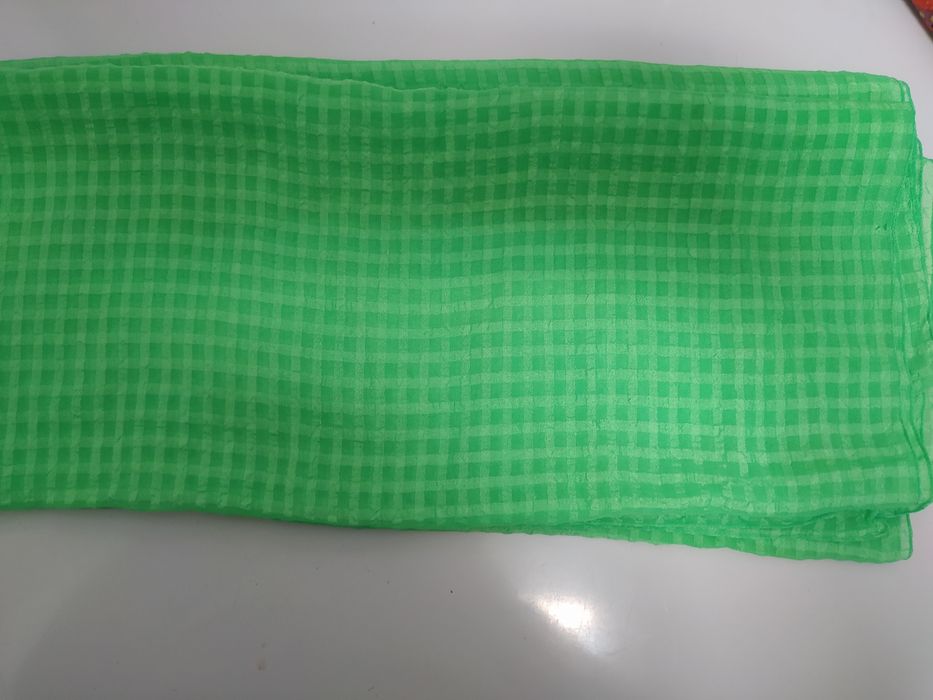 Pareo comprido quadrados verde NOVO