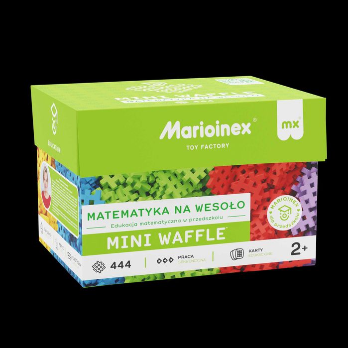MARIOINEX 906293 Klocki MINI WAFLE EDU Matematyka na wesoło 444 sztuki