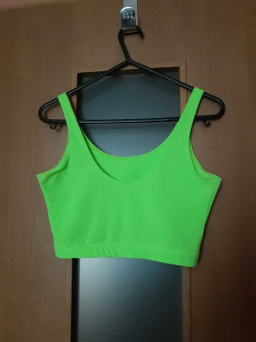 Legginsy, top, komplet sportowy getry zielone viktorowna S