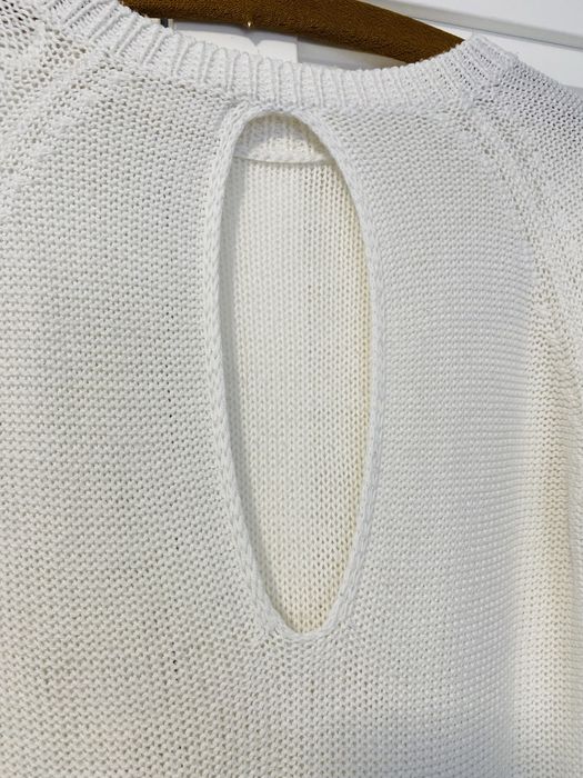 Sweterek biały zara 36 robiony jak na drutach
