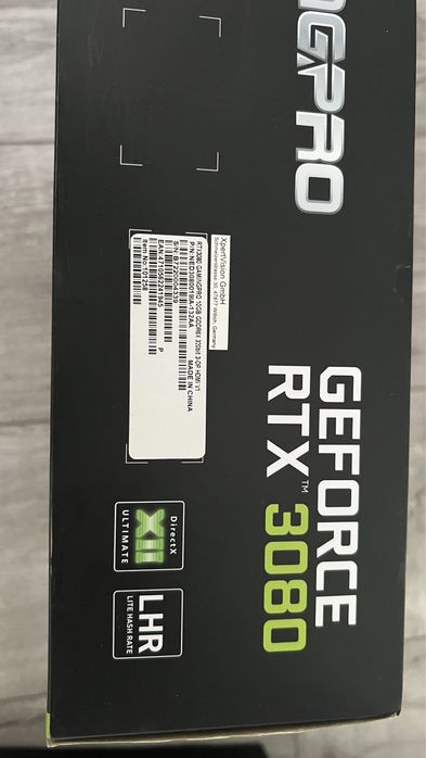 Відеокарта  Geforce RTX3080 GAMINGPRO 10GB GDDR6X 320bit