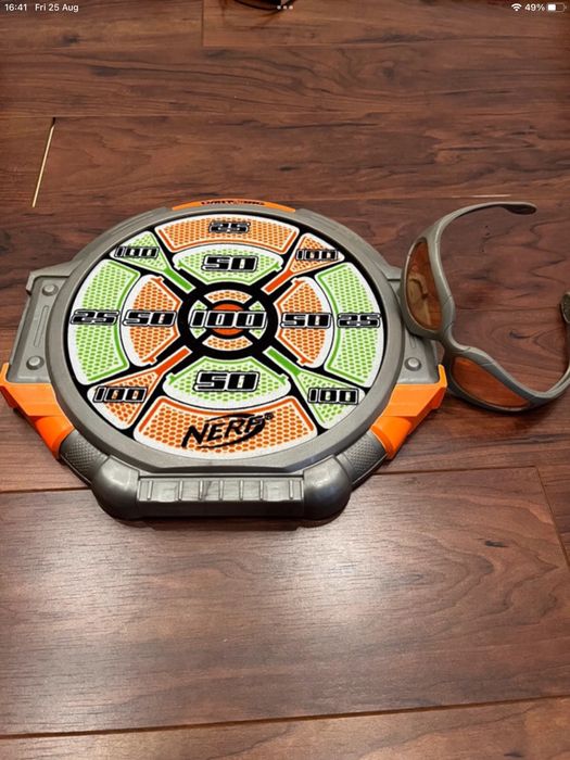 Alvo nerf, óculos e suporte para balas e armas nerf