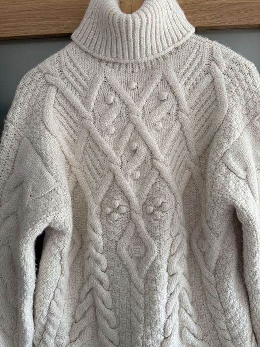 Sweter Zara golf warkocze