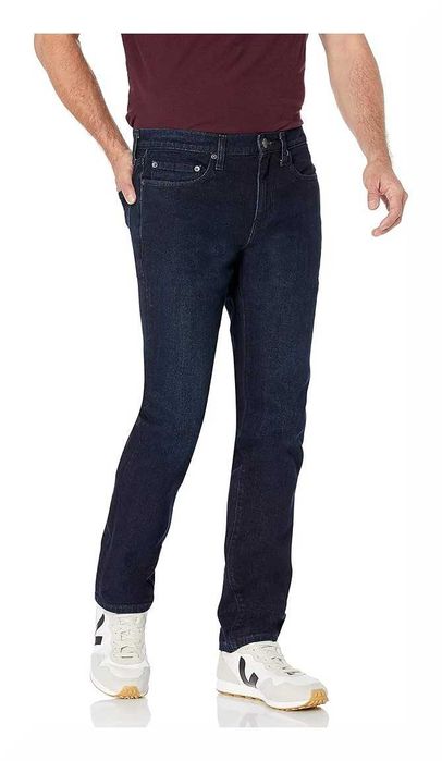 Męskie Spodnie AMAZON ESSENTIALS Slim Fit Stretch 36W 29L Granatowy