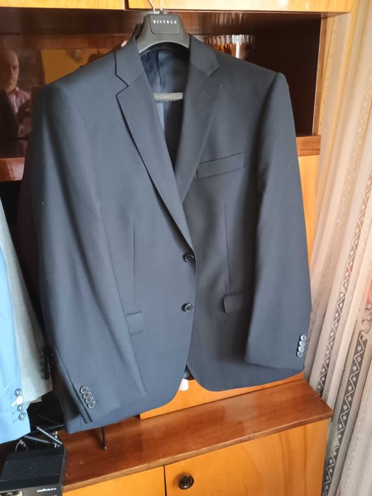 Nowy garnitur Dressmann  rozm 52 super  wool  110 Navy