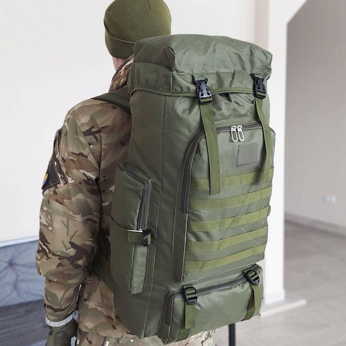 Рюкзак тактичний 80 л Військовий рюкзак Зсу Туристичний похідний баул