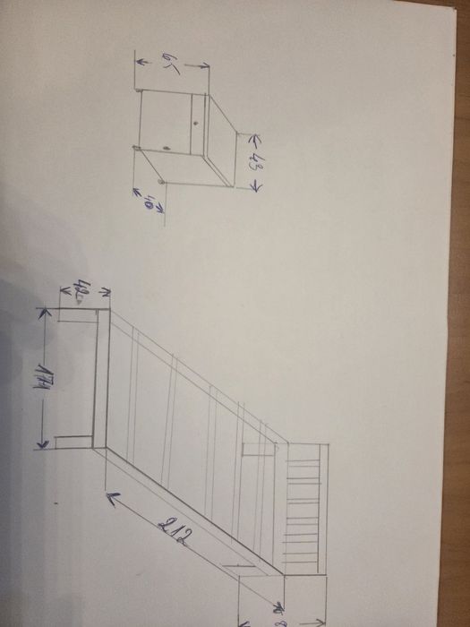 Łóżko sosnowe komplet