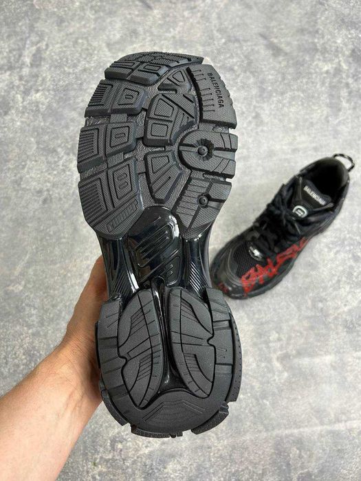 BALENCIAGA Runner graffiti кроссовки черные кеди кросівки чорні 43 41