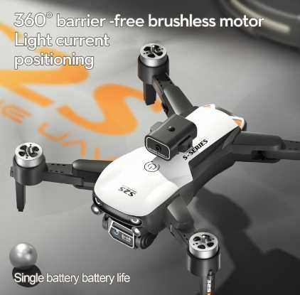 Drone dobrável para fotografia aérea de lente dupla, evita obstáculos