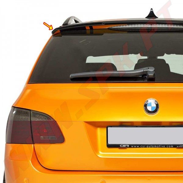 AILERON LÂMINA BMW E61 TOURING - Plástico Preto Brilhante