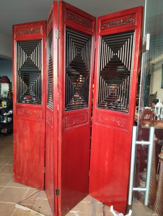 Biombo Chinês madeira maciço