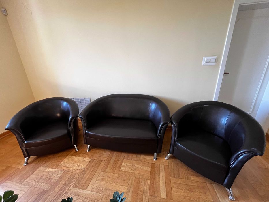 Komplet wypoczynkowy ecoskóra