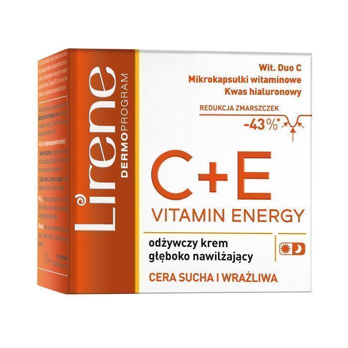 Krem nawilżający do pielęgnacji twarzy Lirene Vitamin Energy C+E 50ml