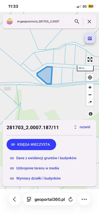 Działka budowlana (rolno- leśna z WZ ) blisko JEZIORA (ok 10 min spacerkiem ) - Więcej